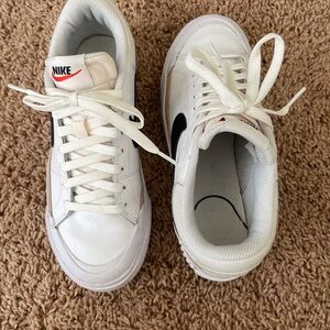 Nike Court Legacy Lift Platform Sneakers – White/Black